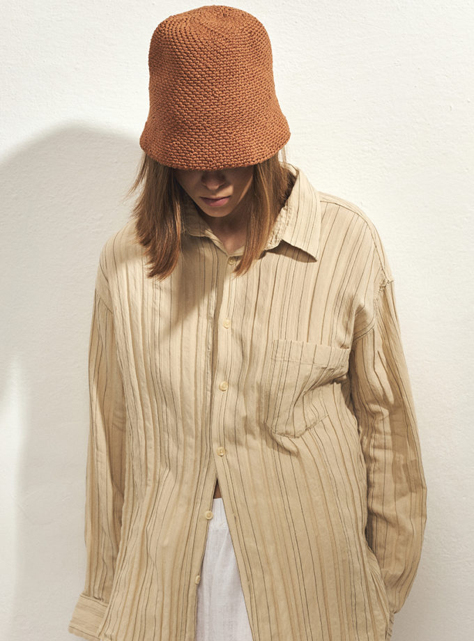 Панама з бавовни мідно-коричнева IN.WOVEN (INWVN_PAN_COT_11_br_s)