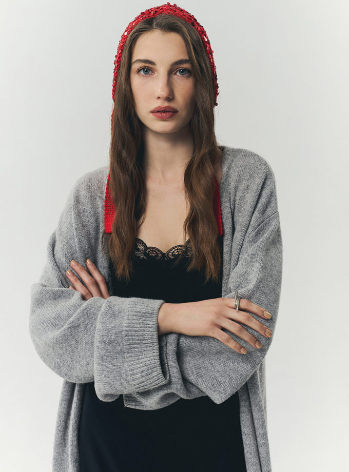 Чепчик з лелітками червоний IN.WOVEN (INWVN_CHP_SEQ_41_rd_w)