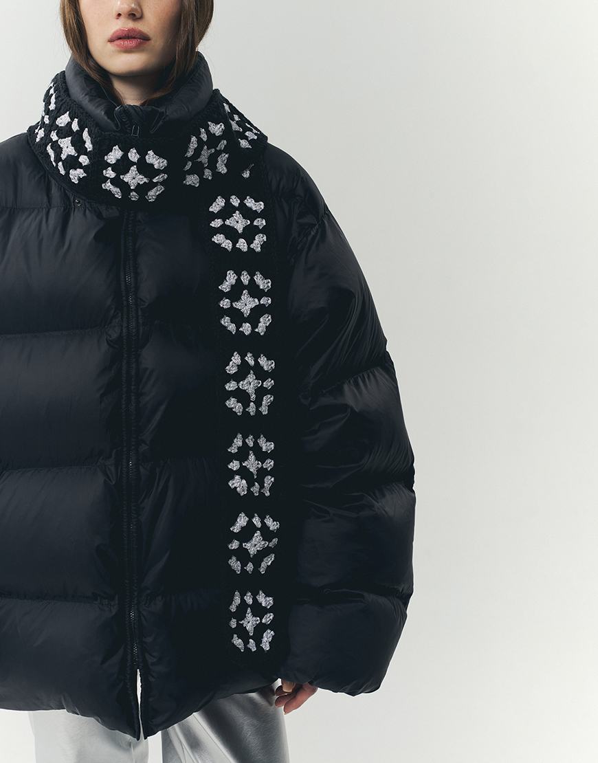 0K5A9798 Шарф-міні чорний IN.WOVEN (INWVN_SHF_MIN_21_bl_w) - фото 3