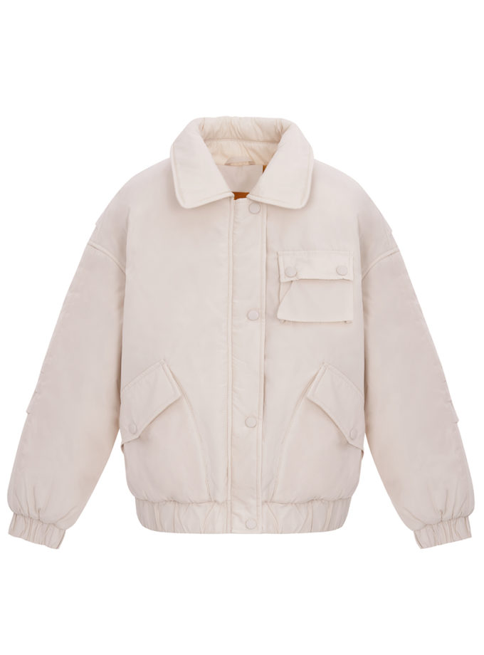 Плащовий демісезонний бомбер ванільний GET DRESSED. (GD_WGD_WS25_12-1)