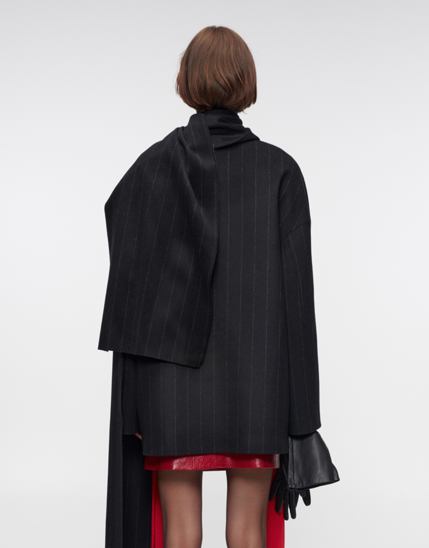 103 (1) Пальто Eclipse Striped Cashmere IAM (IM_ECLPS/STRPD/CSHMR/CT) - фото 5