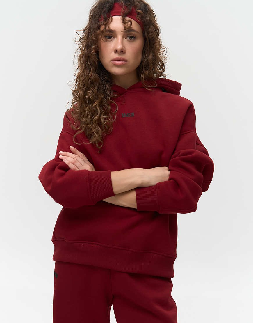 1AK02046 (1) Худі з відстрочкою утеплене W26 бордо MMSW (MMSW_hood-W26-BG) - фото 2