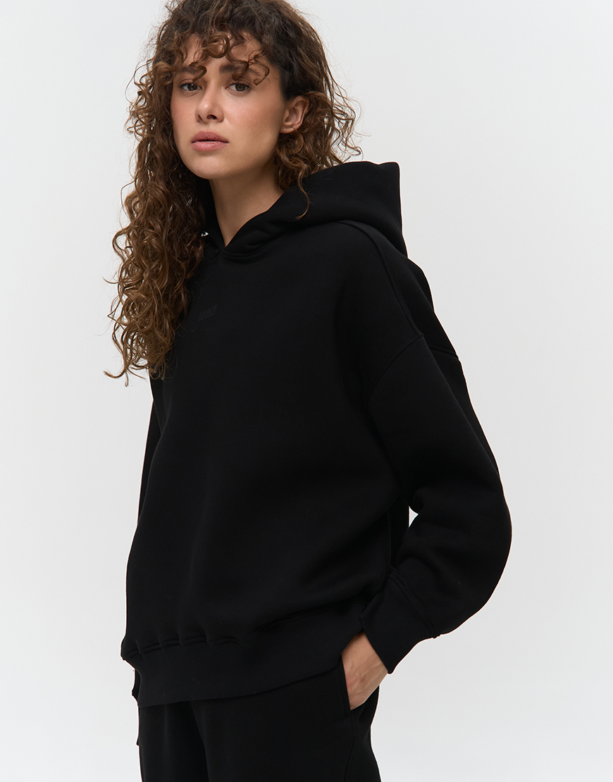 1AK02154 Худі з відстрочкою утеплене W26 світлий чорне MMSW (MMSW_hood-W26-BL) - фото 3