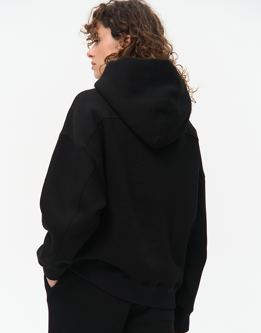 1AK02170 Худі з відстрочкою утеплене W26 світлий чорне MMSW (MMSW_hood-W26-BL) - фото 2