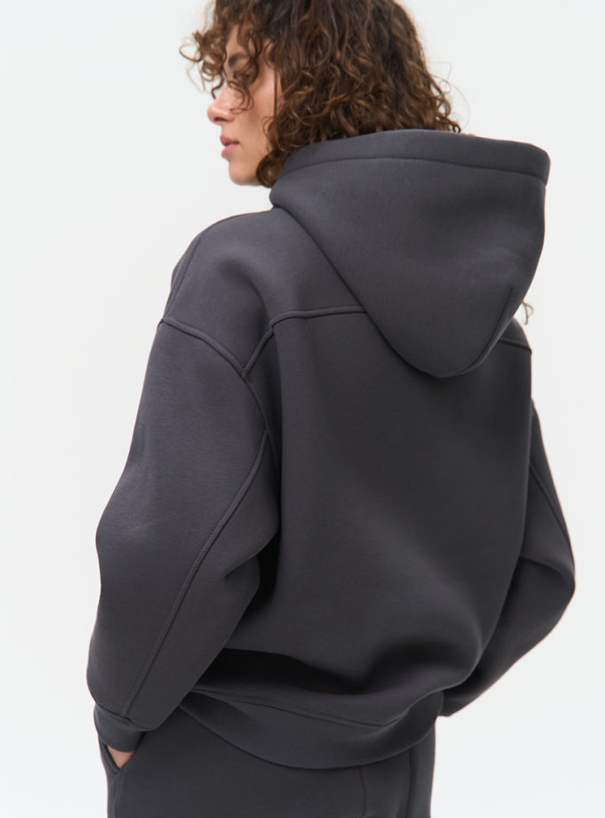 Худі з відстрочкою утеплене W26 світлий фуме MMSW (MMSW_hood-W26-FM)