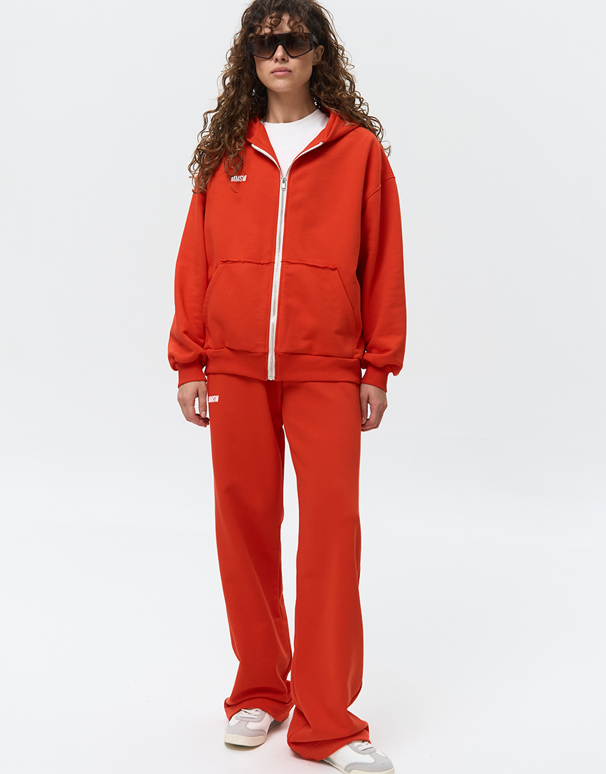 1AK02304 Худі подовжений на блискавці червоний MMSW (MMSW_hood-SSOS-28) - фото 2