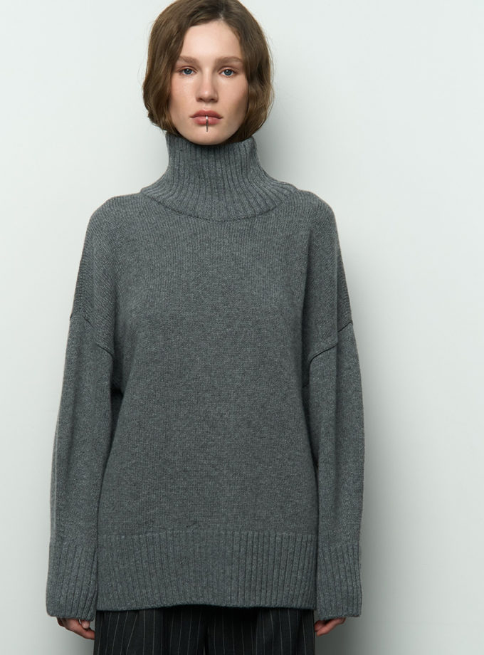 Вовняний светр Mellow сірий SAVOUR (SVR_JR-1201_grey)