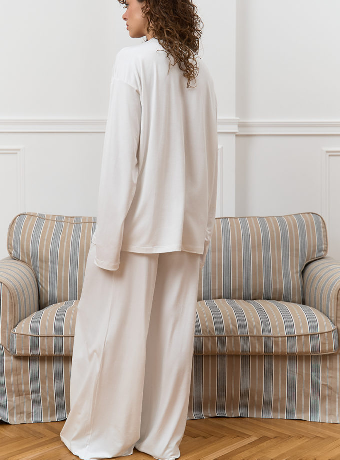 Штани з високою посадкою High-Waist Wide молочні MMSW (MMSW_TR-F25-OF)