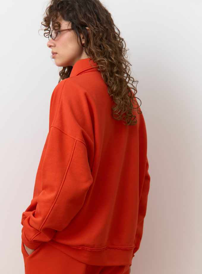 Світшот-поло SS25 червоний MMSW (MMSW_hood-SS25-RD)