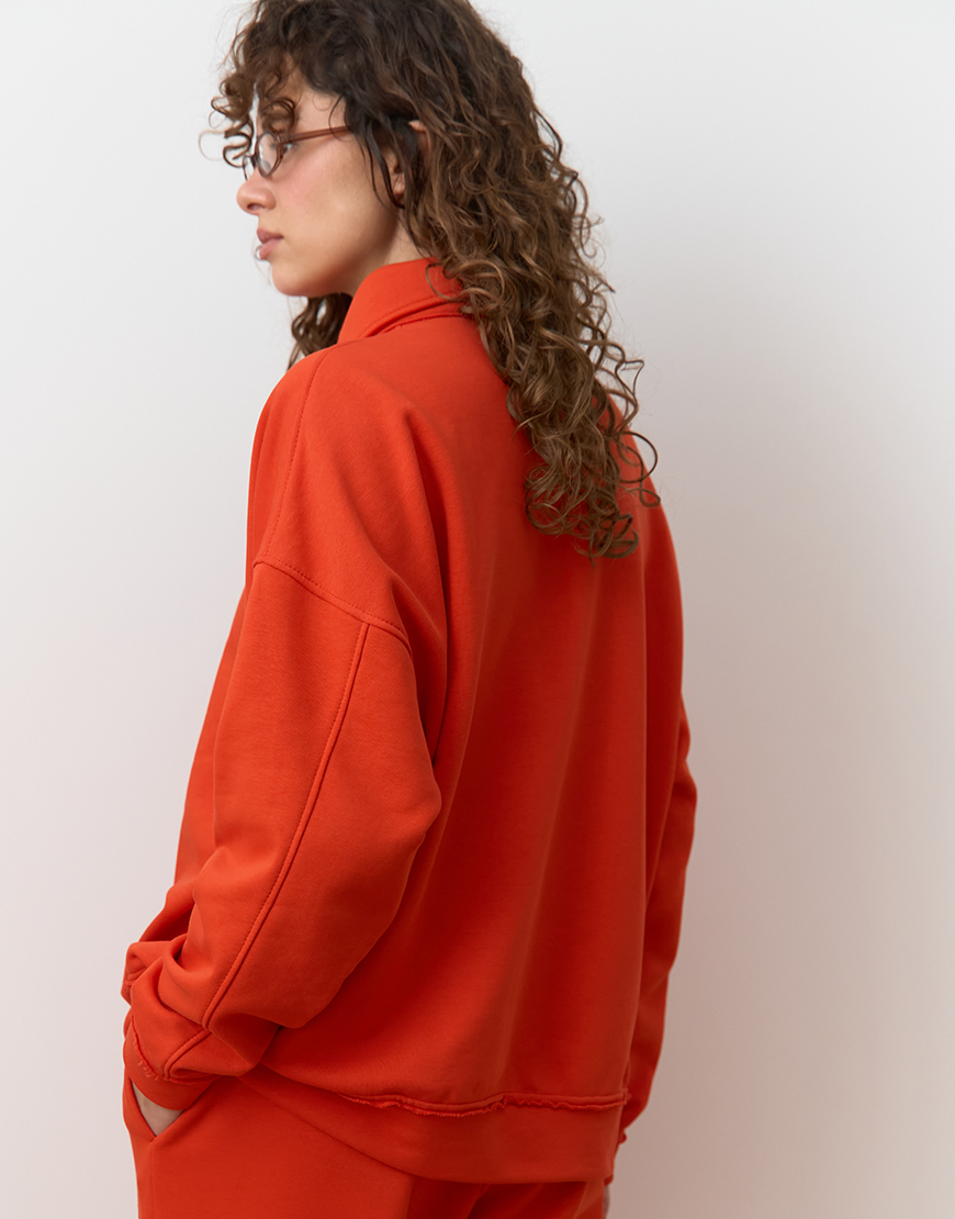 1AK02835 Світшот-поло SS25 червоний MMSW (MMSW_hood-SS25-RD) - фото 2