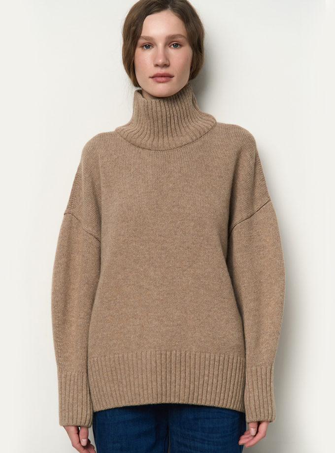 Вовняний светр Mellow світло-коричневий SAVOUR (SVR_JR-1334-br) - фото 11