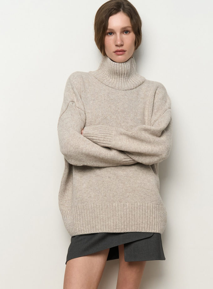 Вовняний светр Mellow бежевий SAVOUR (SVR_JR-1334-bg)