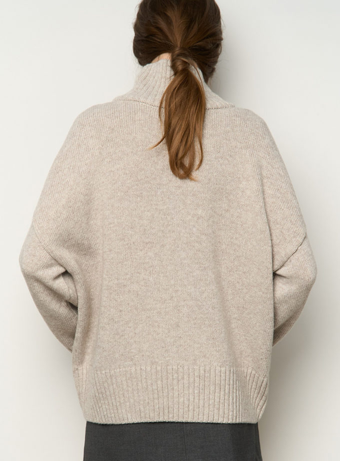 Вовняний светр Mellow бежевий SAVOUR (SVR_JR-1334-bg)