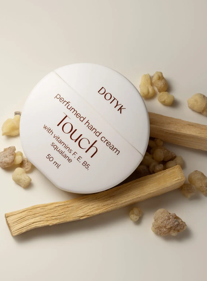 Крем для рук Touch сандал і ладан з шовком і вітамінами F, E, B5 DOTYK (DTK_4820263290309_sandal)