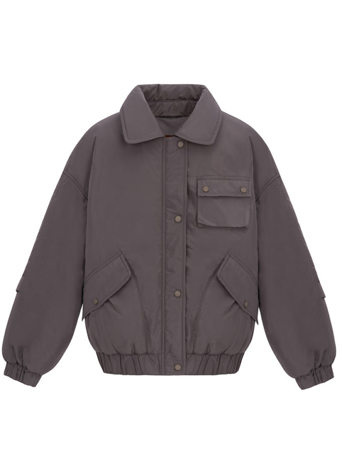 Плащовий демісезонний бомбер сірий GET DRESSED. (GD_WS25_15) - фото 11