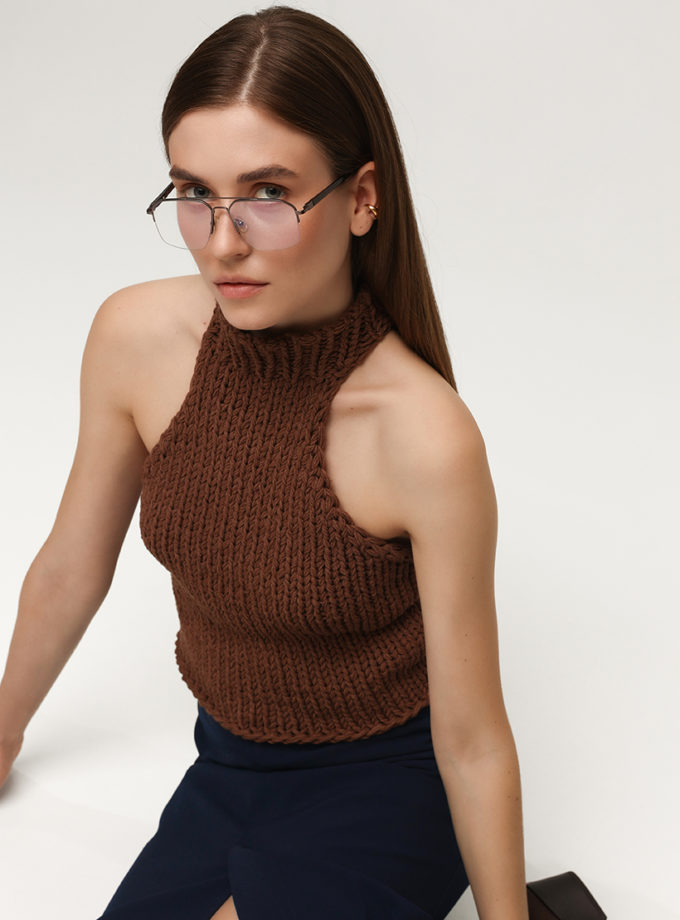 В’язаний топ з високим горлом LiSOLODKA (LS_0030_25)