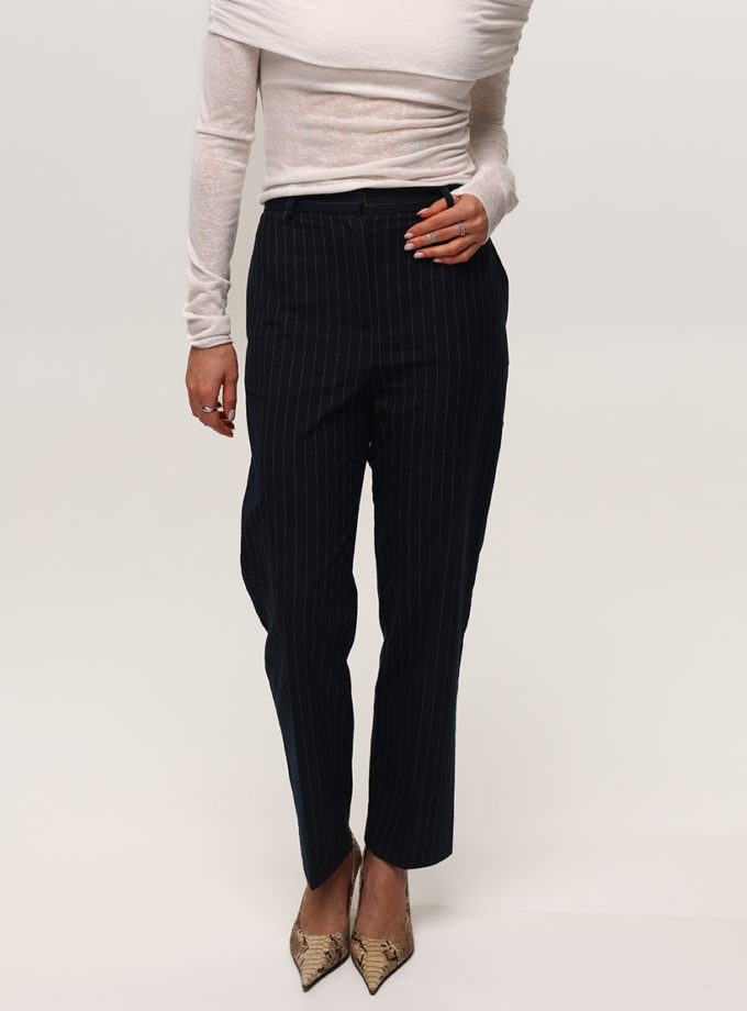 Штани приталені з поясом в смужку LiSOLODKA (LS_0032_25)