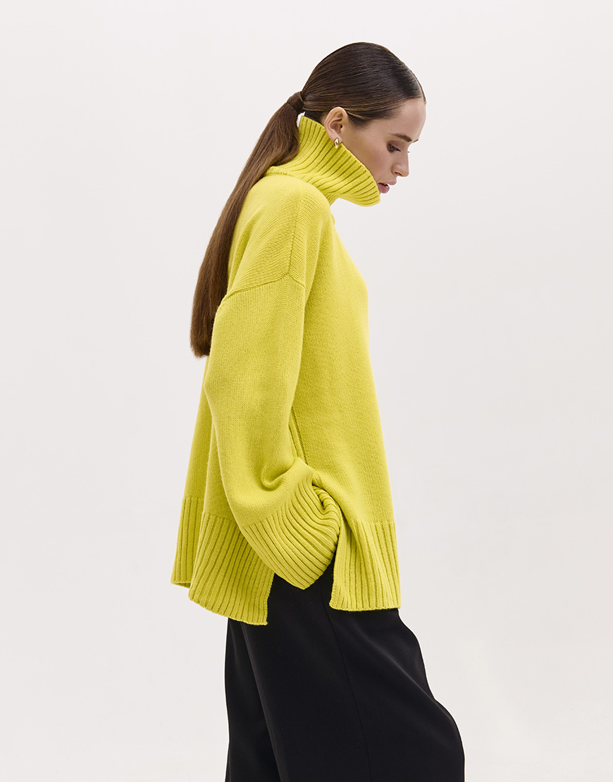 dff Светр з вовни мериноса FIORE BIANCO (FRBC_FBmer_lem) - фото 3