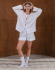 Муслінова піжама на зав'язках білого кольору BEDCLOZZZES (BEDCLZ_15690-3-1-1-3-5-1-2-1-1-2-1) - фото 4