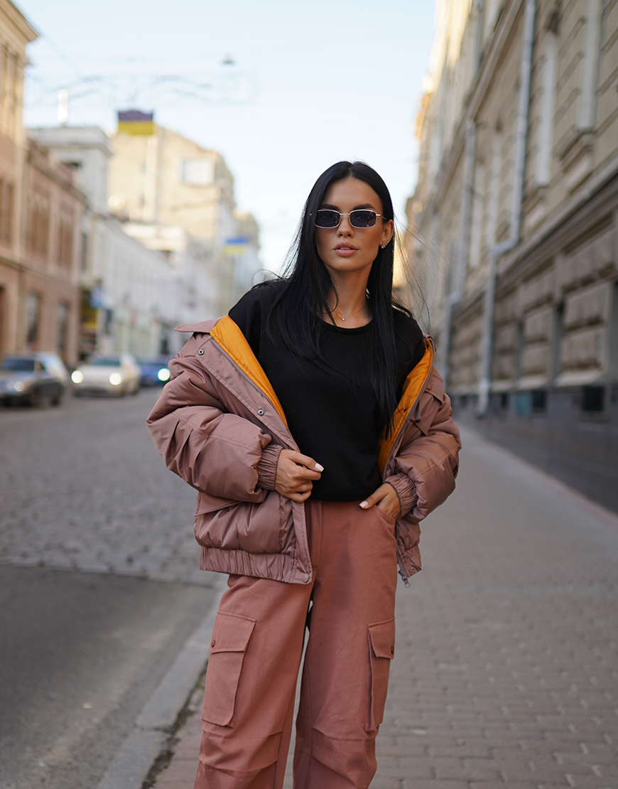 DSC00011 Плащовий демісезонний бомбер теракотовий GET DRESSED. (GD_WS25_11) - фото 4