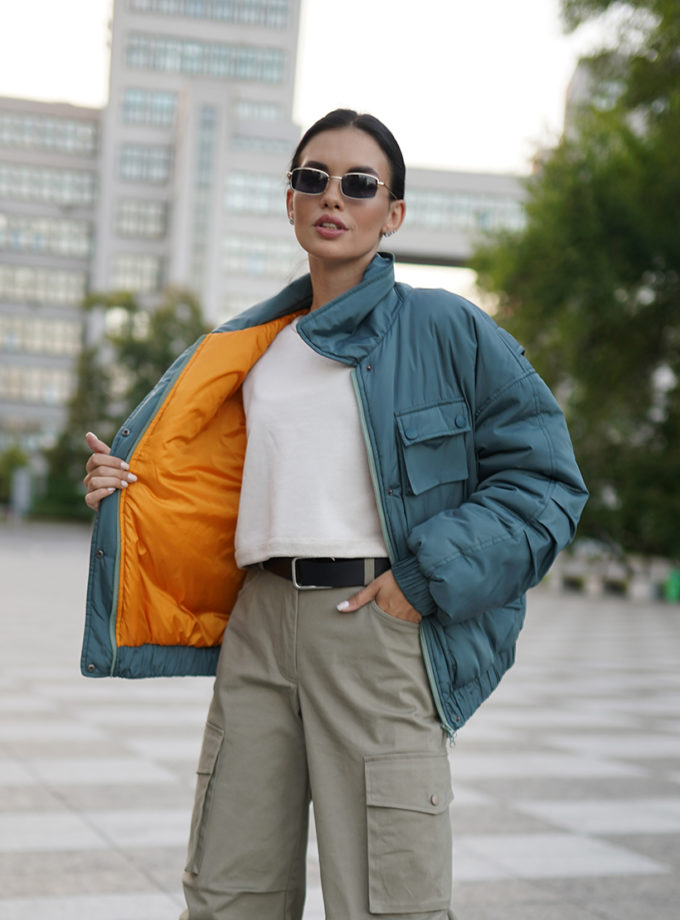 Плащовий демісезонний бомбер зелений GET DRESSED. (GD_WGD_WS25_12)