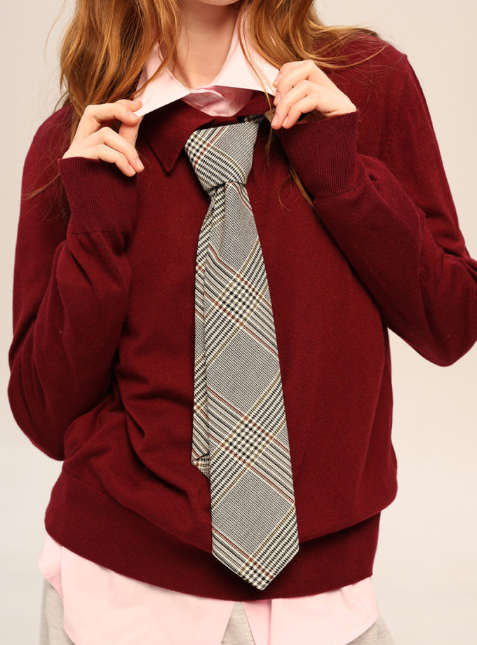 Краватка Unisex Gray with brown CRAVATTA (CRV_KS_SS42_39)