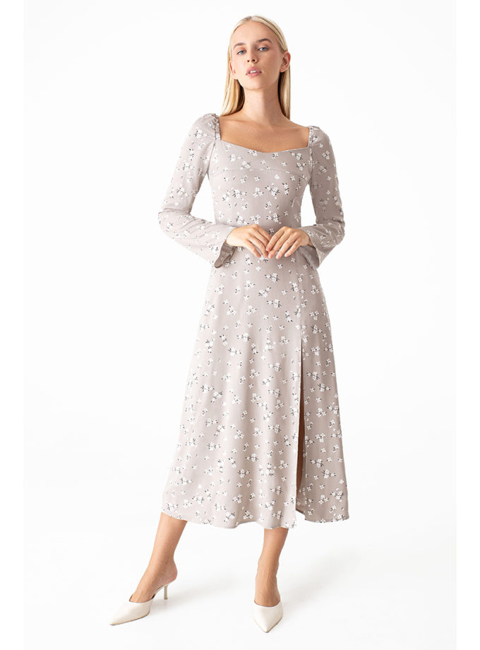 Сукня з розрізом у квітковий принт MAGNETIC (MGN_1744BG)