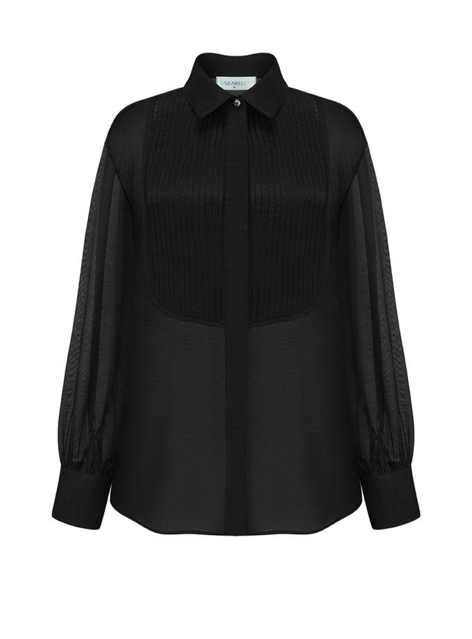 Сорочка з манішкою чорна NAZARELL! (NZRLL_AD22)