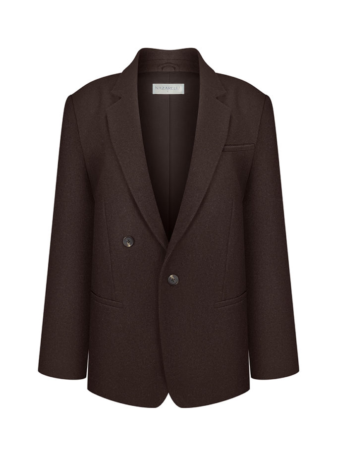 Жакет однобортний коричневий NAZARELL! (NZRLL_AD11)