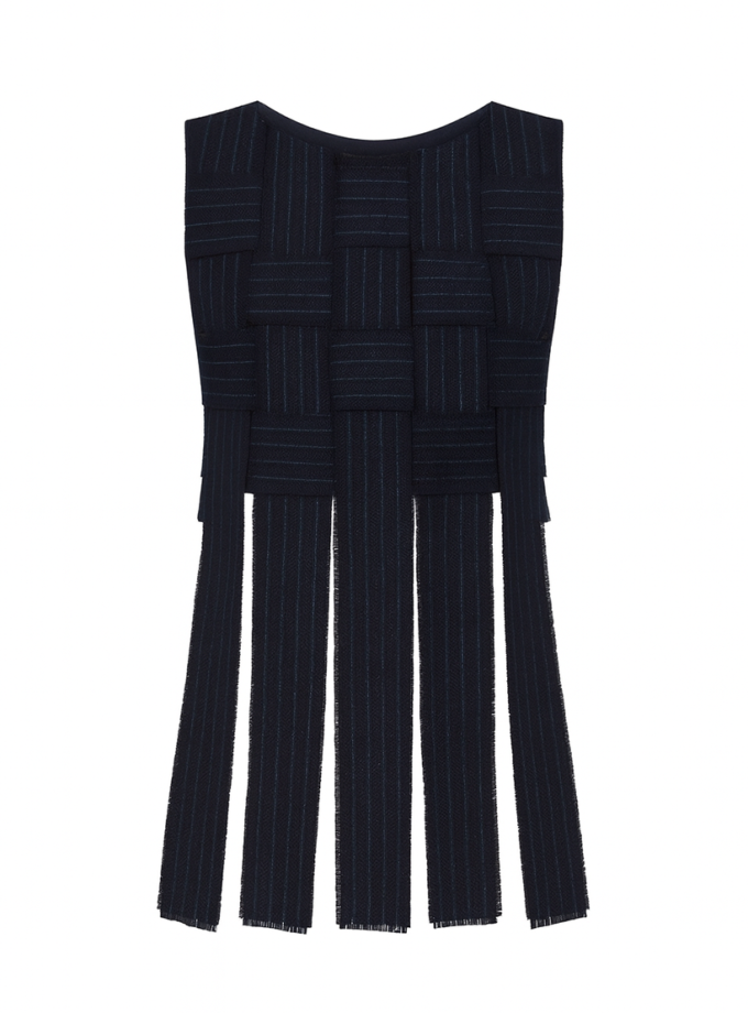 Топ прямого крою з плетінням та бахромою LiSOLODKA (LS_0034_25)