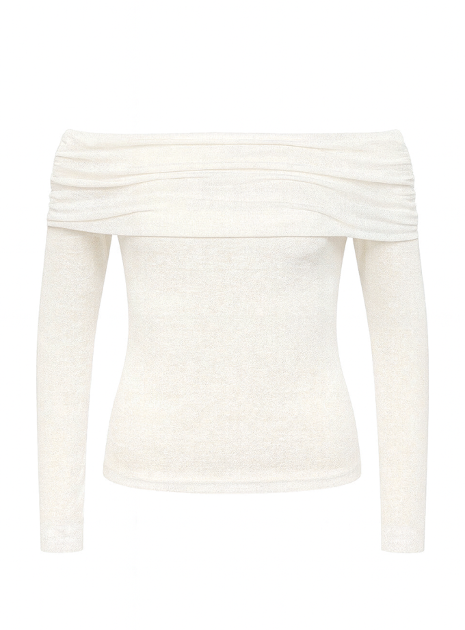 Тендітний базовий лонгслів з відкритими плечима LiSOLODKA (LS_0029_25)