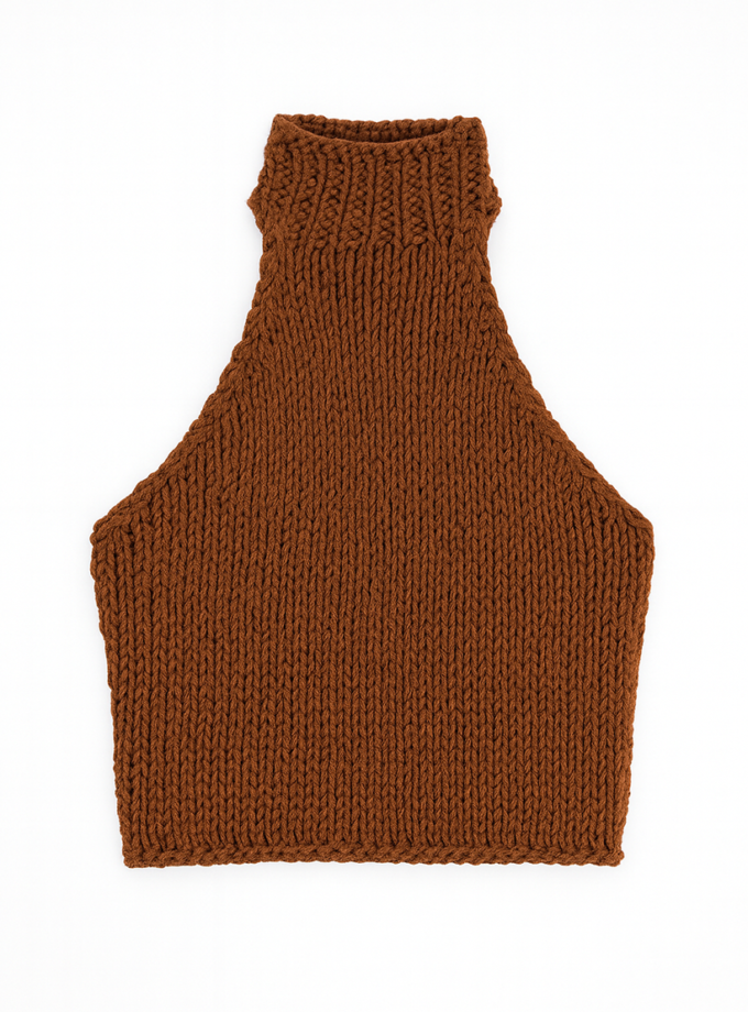 В’язаний топ з високим горлом LiSOLODKA (LS_0030_25)