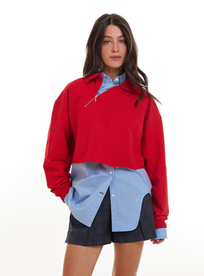 Світшот поло зі змійкою ATTIE (ATT_SWTHRTZIP07)