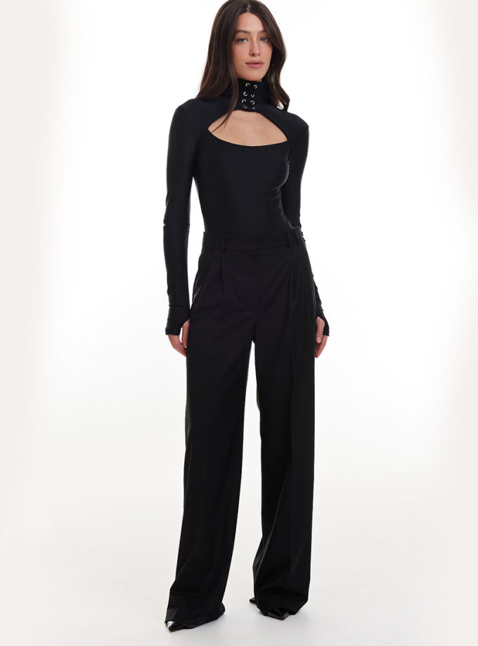 Брюки з шерсті прямого крою ATTIE (ATT_PNTSBLC07)