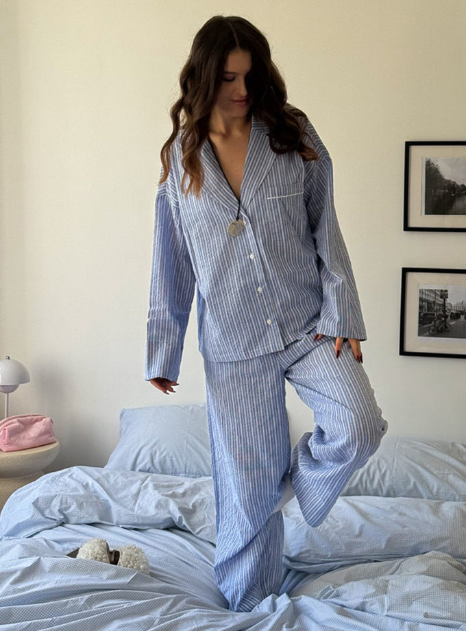 Домашній костюм в смужку з вареної бавовни BEDCLOZZZES (BEDCLZ_15690-3-1-1-3-5-1-2-1-1-2-1-2-1)