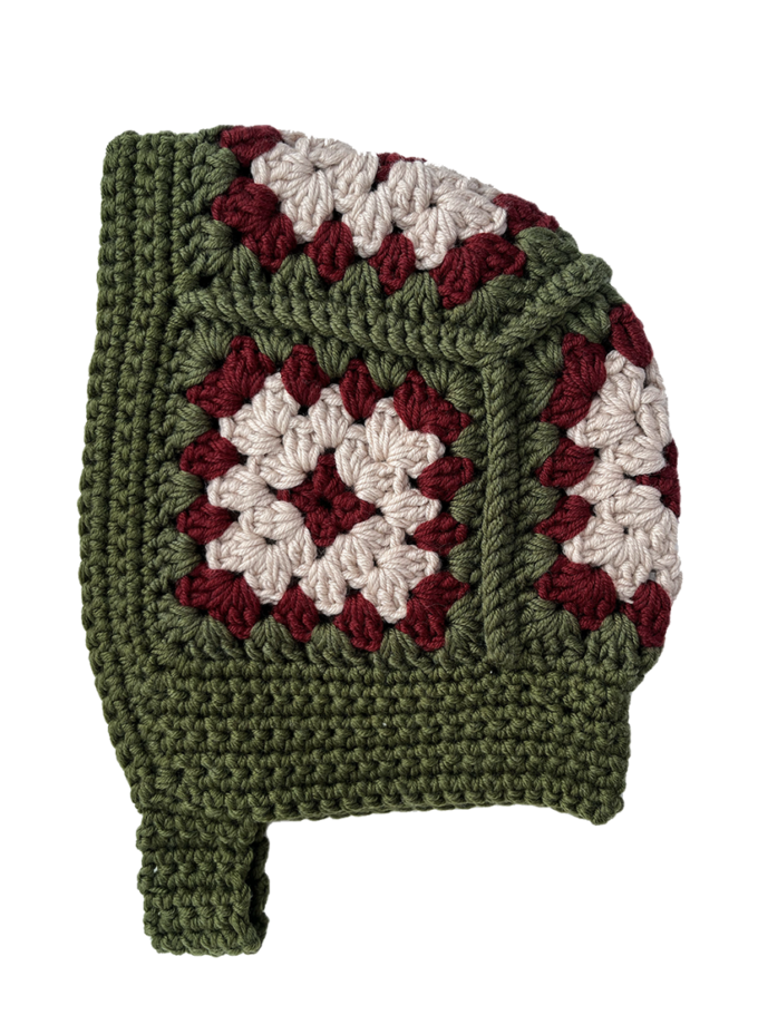 Чепчик з мериносової вовни бежево-зелений IN.WOVEN (INWVN_CHP_ITW_23_gr_w)