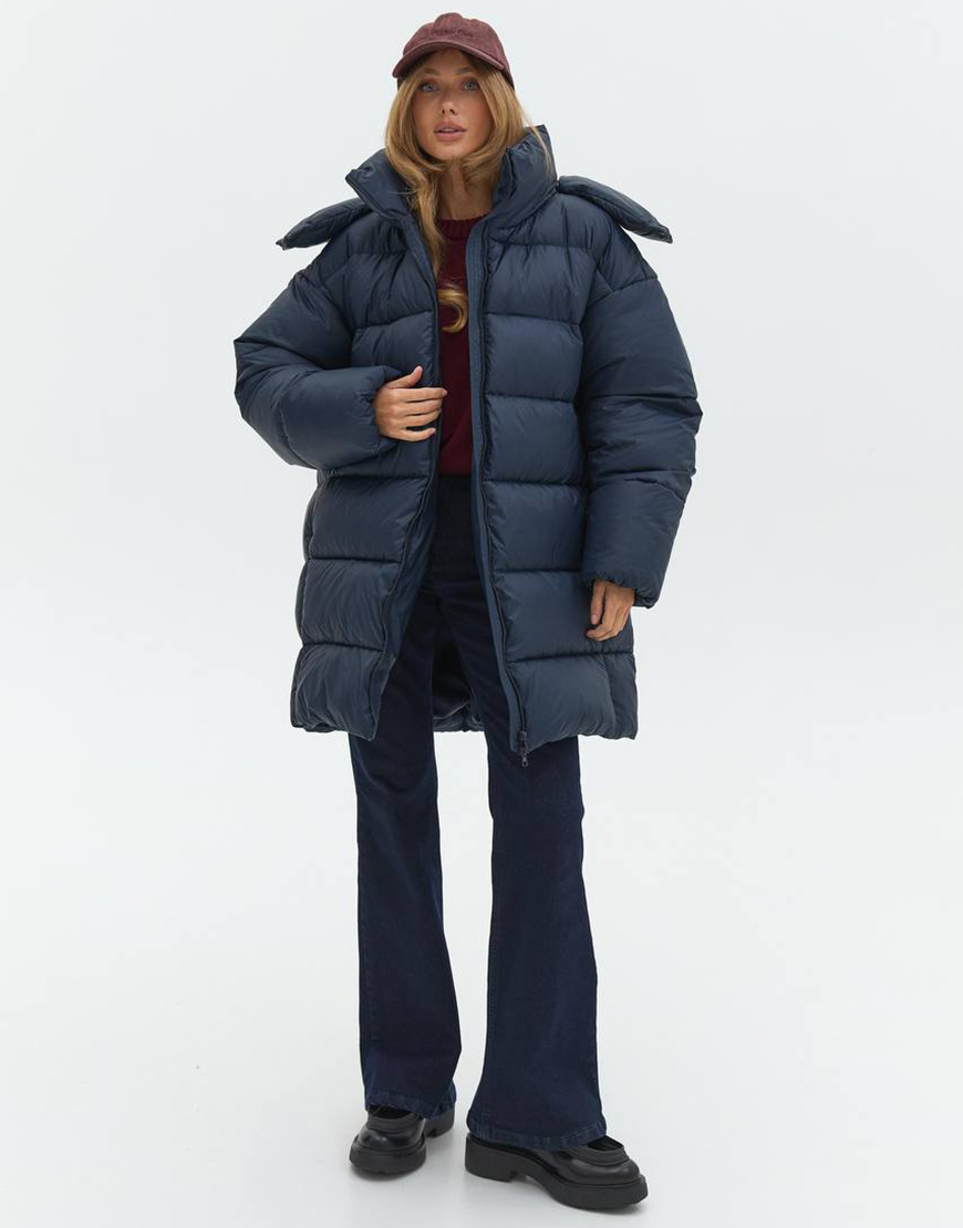 photo_2025-10-09_21-10-59 Пуховик подовжений синій TWICE (TWC_OW250405336) - фото 7