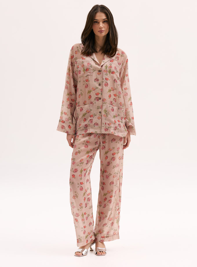 Напівпрозорі штани в троянди XM BY MALINOVSKAYA (XM_Monet_7__35)