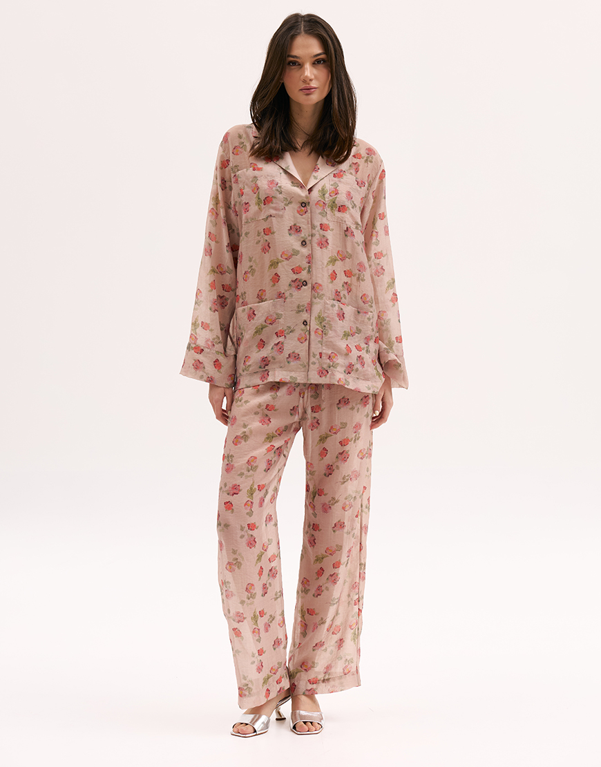 xmbm1103 Сорочка-жакет в троянди XM BY MALINOVSKAYA (XM_Monet_6__35) - фото 3