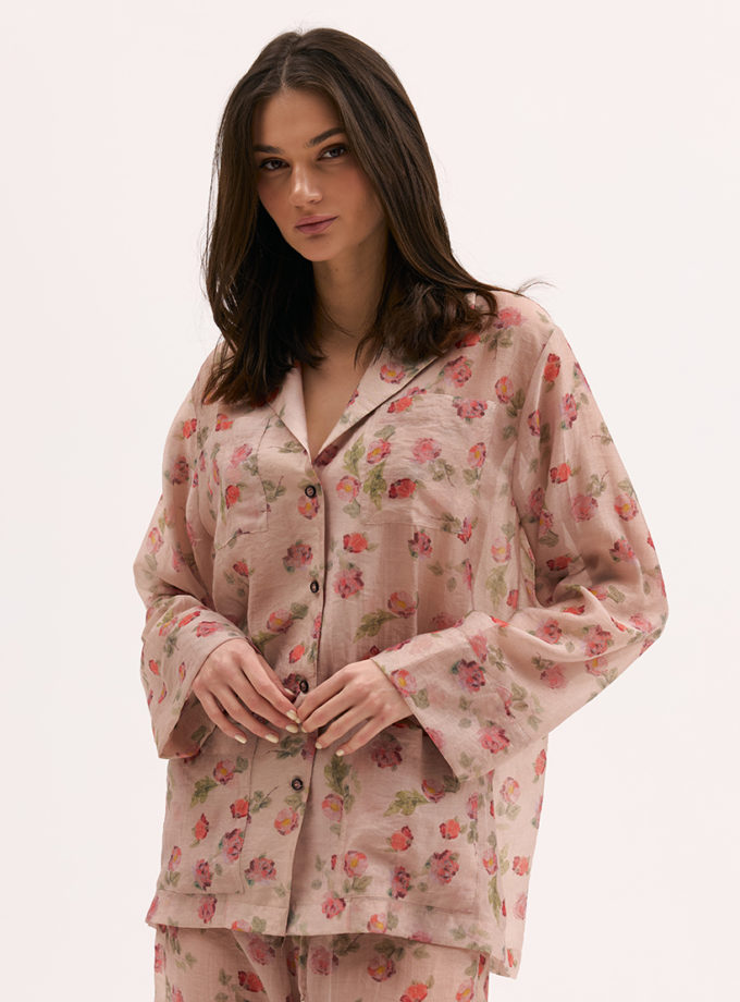 Сорочка-жакет в троянди XM BY MALINOVSKAYA (XM_Monet_6__35)