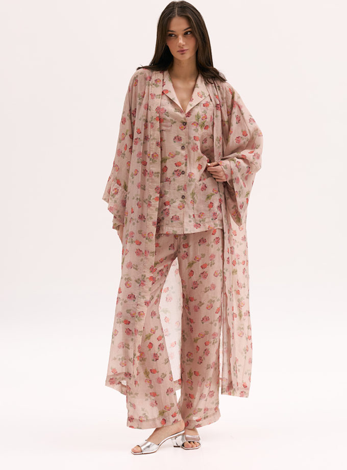 Кімоно напівпрозоре в троянди XM BY MALINOVSKAYA (XM_Monet_8__35)