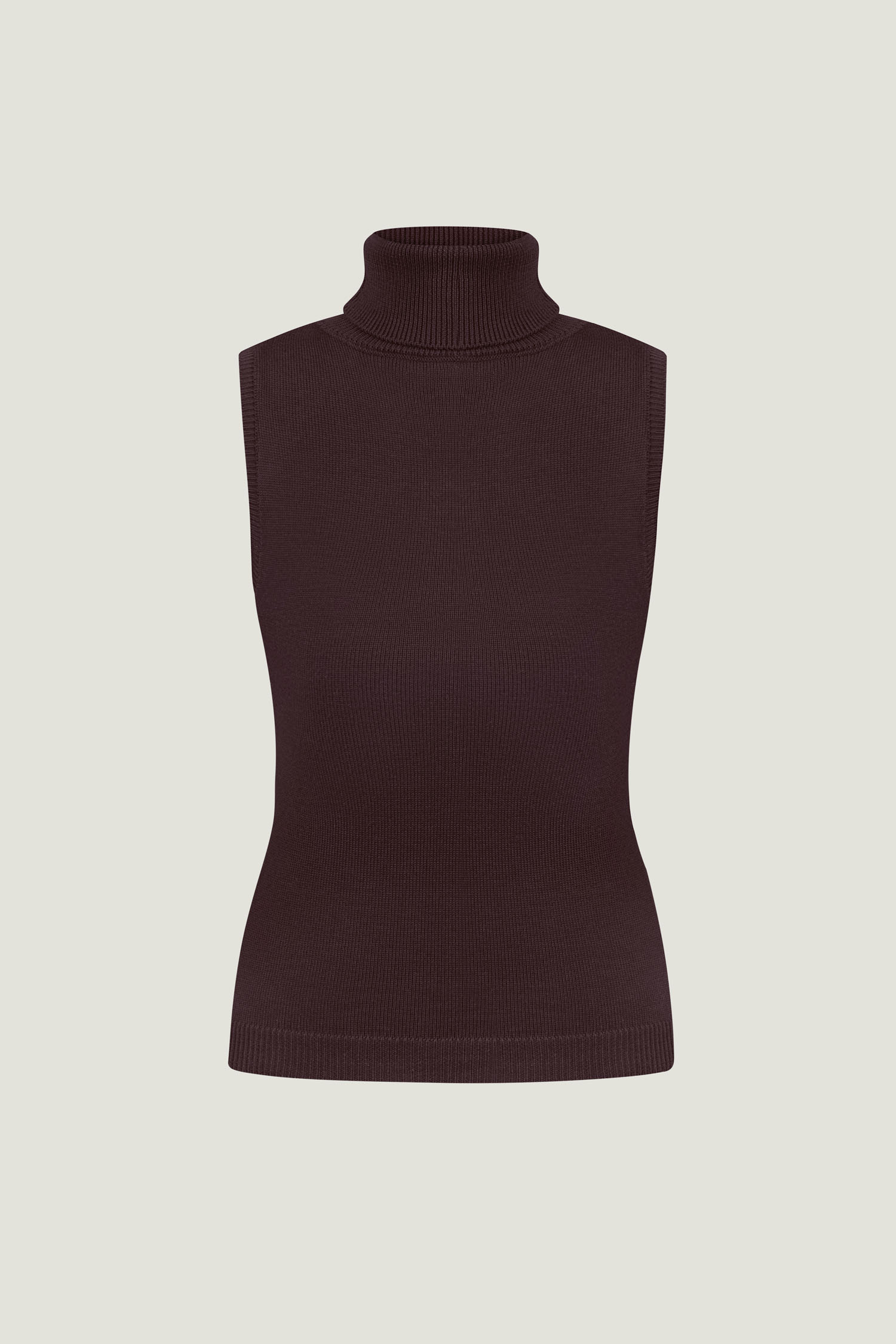 00003339-8 Трикотажний топ із високою горловиною шоколадний THE LACE (TLA_00003339) - фото 8