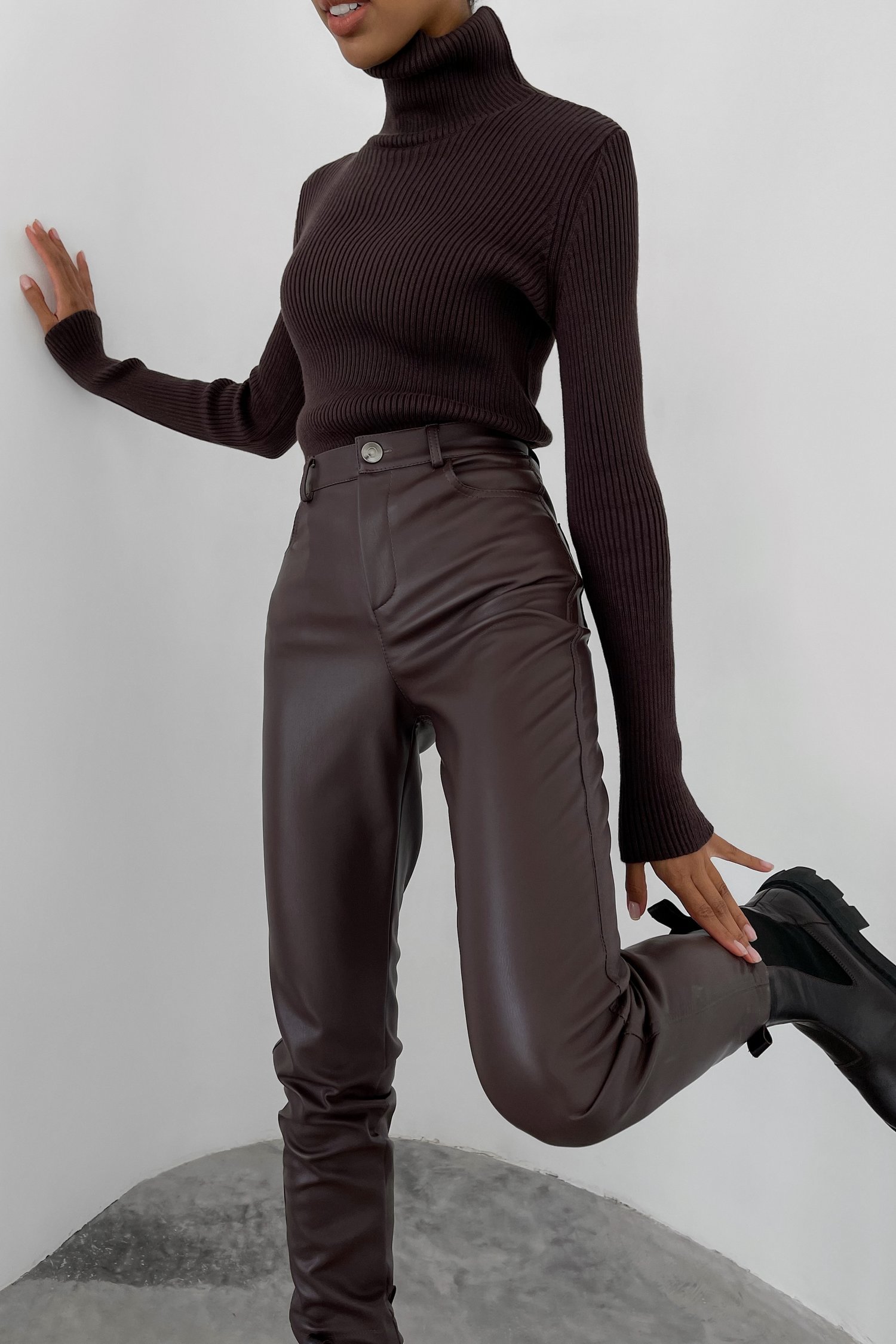 00003618-3 Водолазка шоколадна THE LACE (TLA_00003618) - фото 3