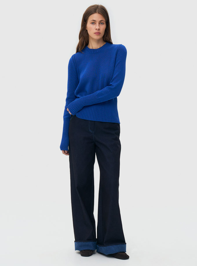 Джинси з підворотом - cині WKMF (WKMF_284_1)