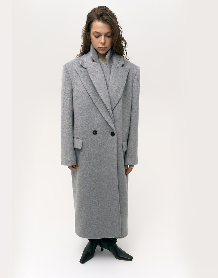 1972 Вовняне пальто сіре ALEXANDER VANAVI (AV_OLGA_01) - фото 2