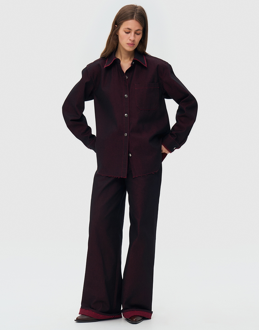 2 Джинси з підворотом - червоні WKMF (WKMF_284_4) - фото 2