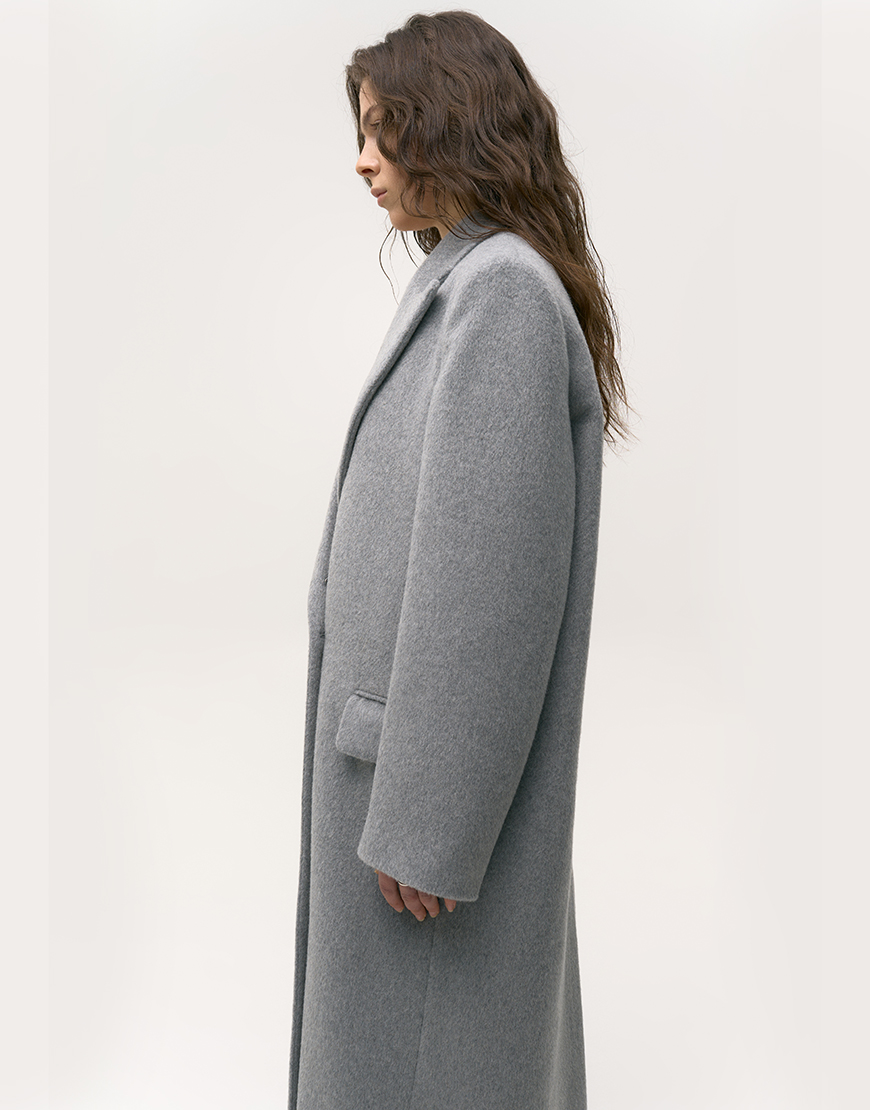 2018 Вовняне пальто сіре ALEXANDER VANAVI (AV_OLGA_01) - фото 4