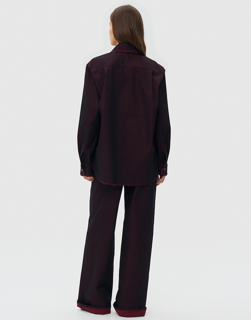 3 Джинси з підворотом - червоні WKMF (WKMF_284_4) - фото 4