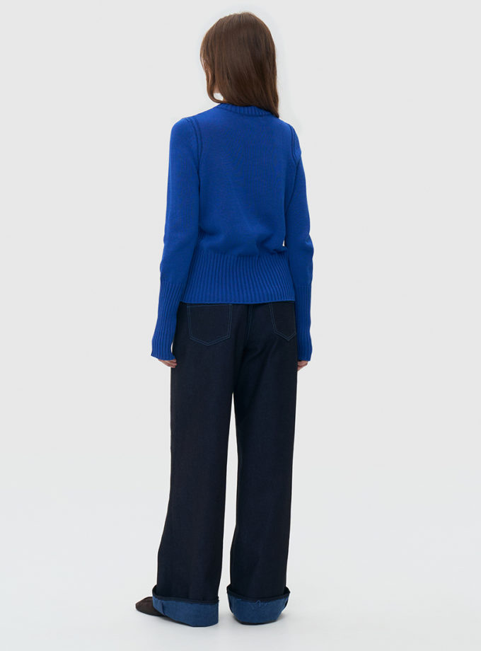 Джинси з підворотом - cині WKMF (WKMF_284_1)