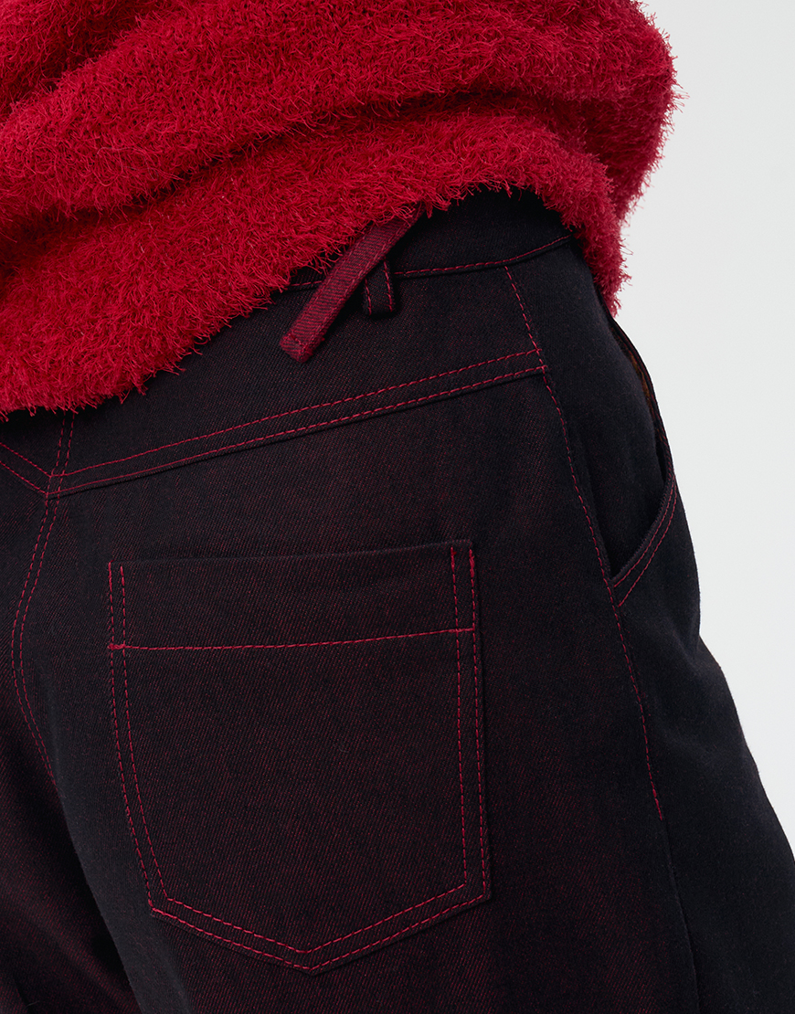 4 Джинси з підворотом - червоні WKMF (WKMF_284_4) - фото 5